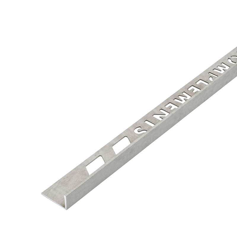 Complements 10mm Ash Straight Edge Aluminium 2.5m | Premium Tile Trim