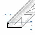 Dural Durosol Straight Edge Aluminium Tile Trim Concrete Grey M