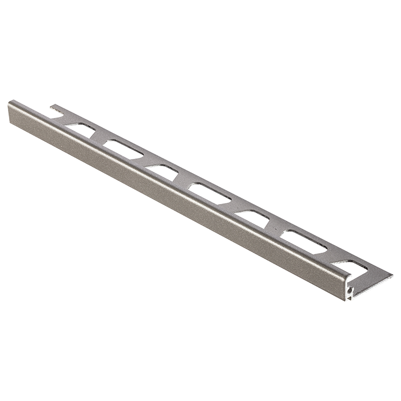 Schluter Trendline Jolly-ac Straight Edge Tile Trim 2.5m Grey Metallic 