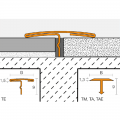 RENO-T-E B Flooring Transition T Bar Brushed Stainless Steel V2A 1.0m ...